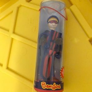 Brand new! Kid Galaxy intage Bendos Tuck skier. Fun bendable character